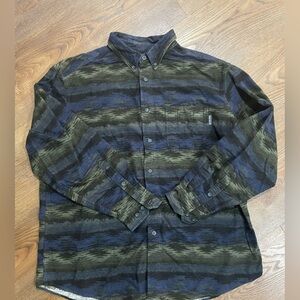 Woolrich Men's Olive Navajo Blanket Flannel - 100% cotton